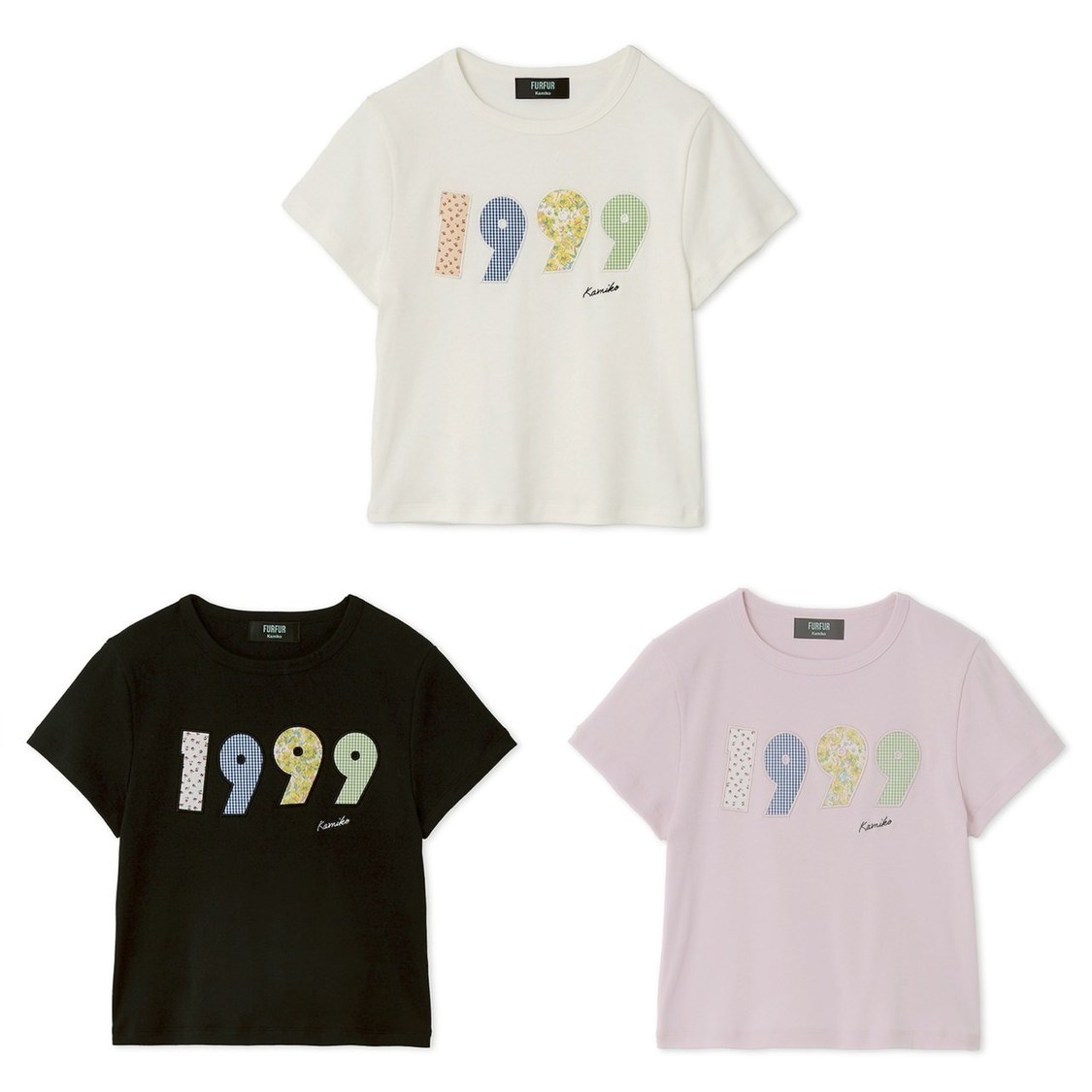 【上國料萌衣コラボ】1999アップリケTシャツ