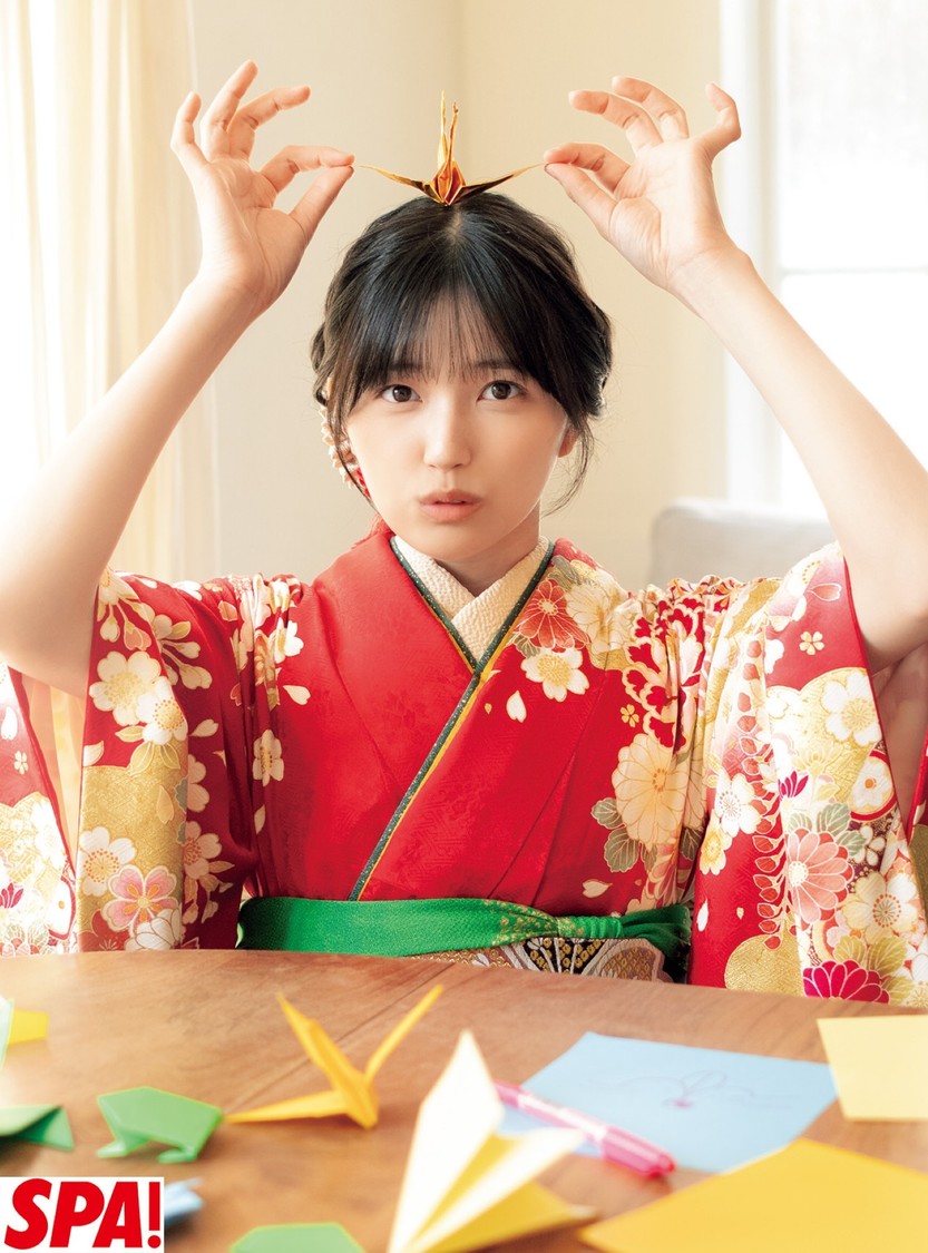 『週刊SPA!』1月13・20日新春合併号：五百城茉央　撮影／鈴木ゴータ ヘアメイク／佐藤友梨 スタイリング・着付け／角藤智美