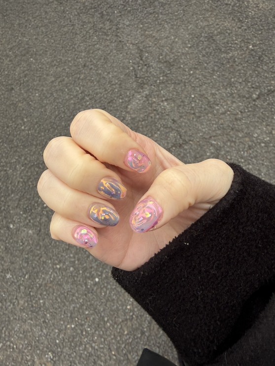 久しぶりのきらきらネイル