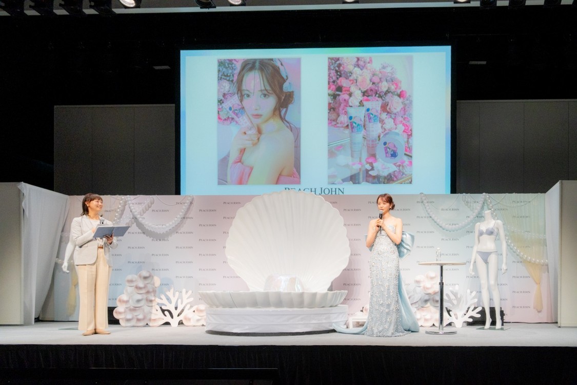 森香澄、「PEACH JOHN」記者発表会