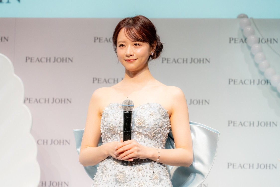 森香澄、「PEACH JOHN」記者発表会