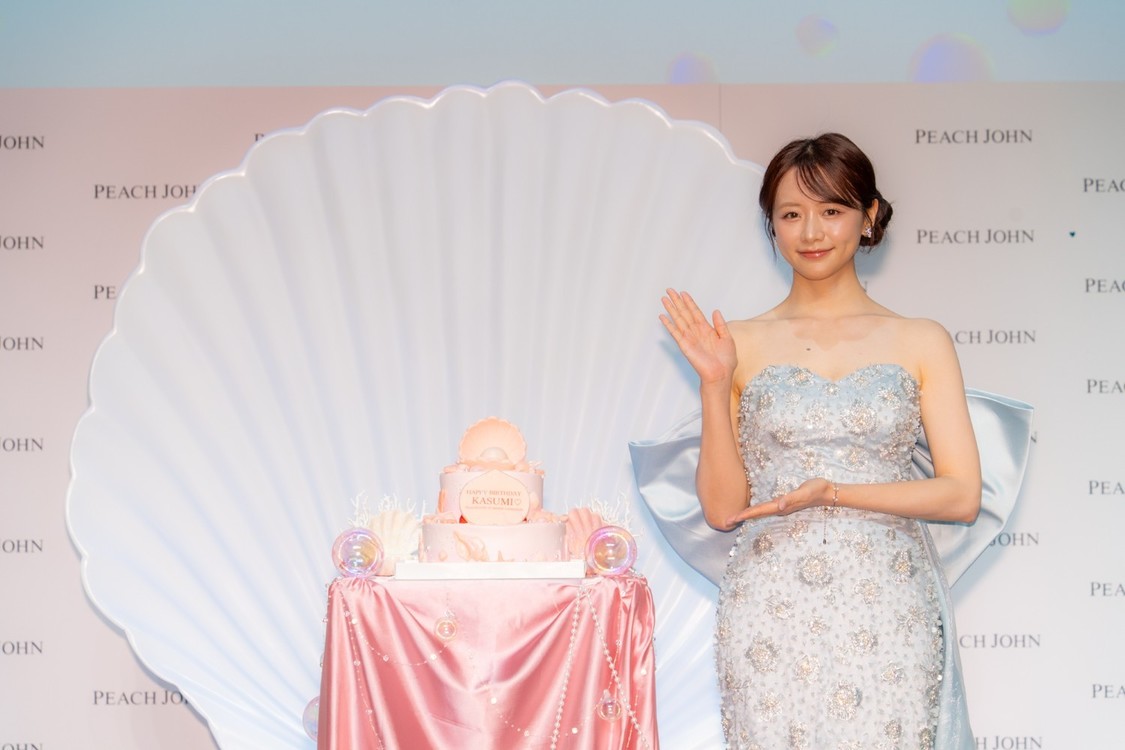 森香澄、「PEACH JOHN」記者発表会