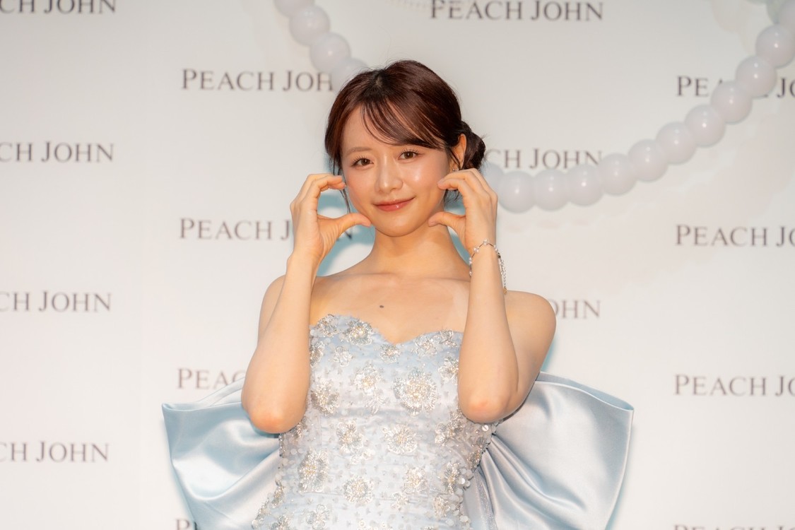 森香澄、「PEACH JOHN」記者発表会