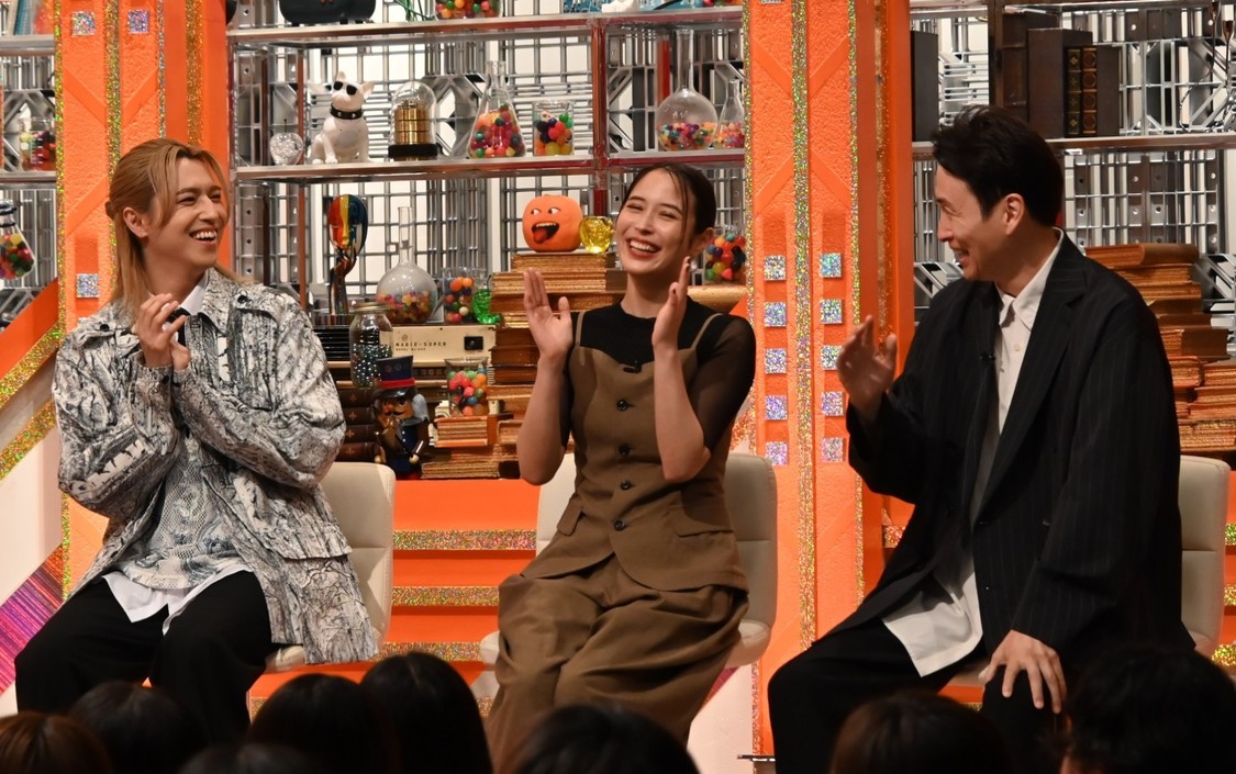 左から）松尾太陽、広瀬アリス、児嶋一哉