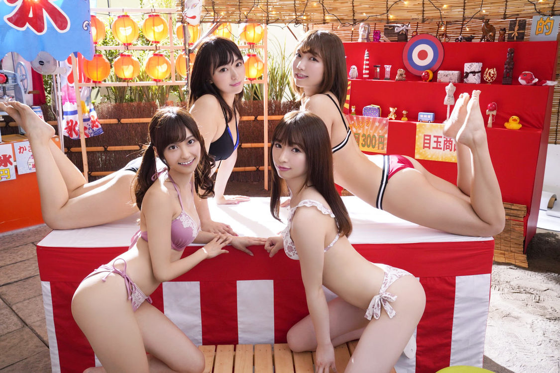 御寺ゆき・霜月めあ・月野もも・花咲れあ集合アザーカット｜(c)LUCKMAN/週刊ヤングジャンプ