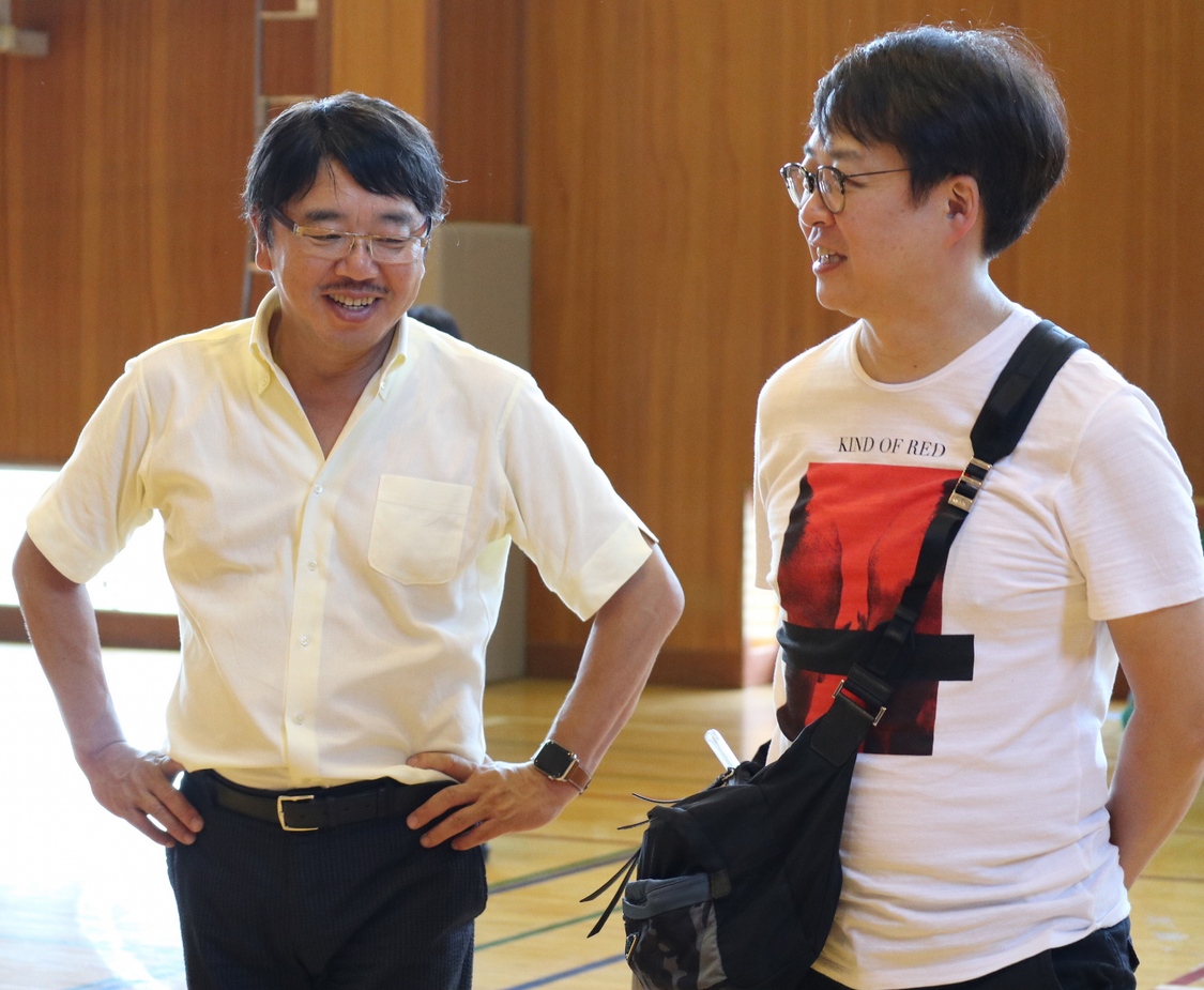 北牧裕幸（長岡米百俵フェス キュレーター兼総合プロデューサー／株式会社キューブ）・本間昭光（マーチング・アレンジ担当／音楽プロデューサー）