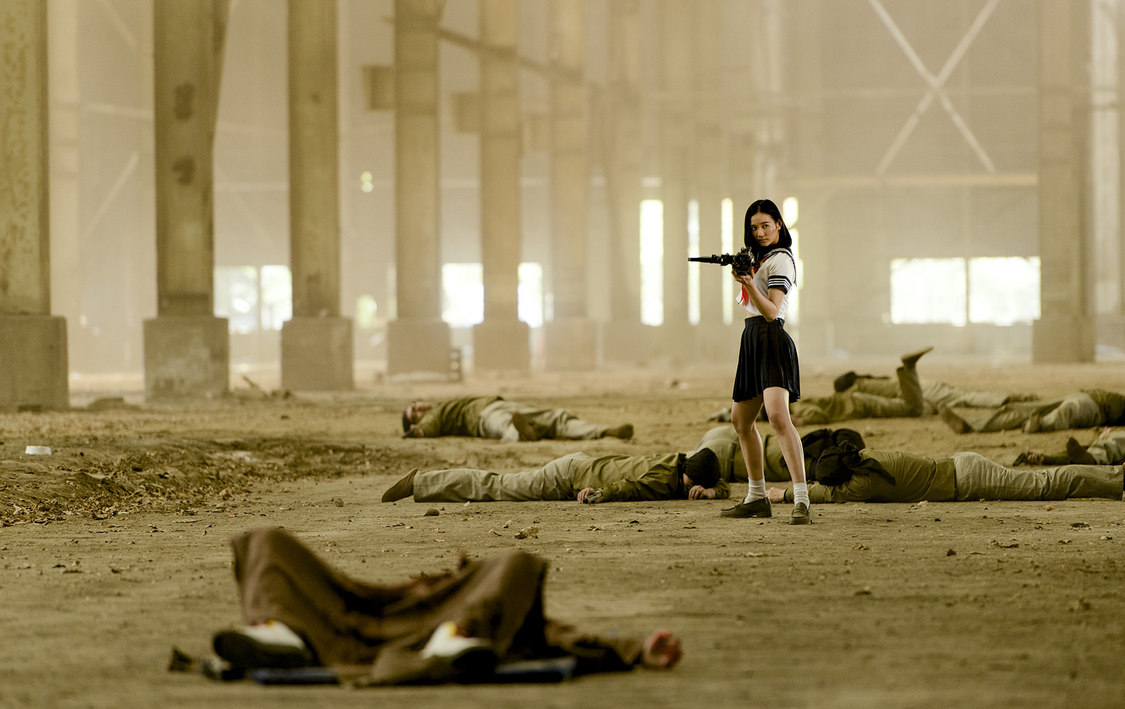 映画『爆裂魔神少女 バーストマシンガール』アクションカット