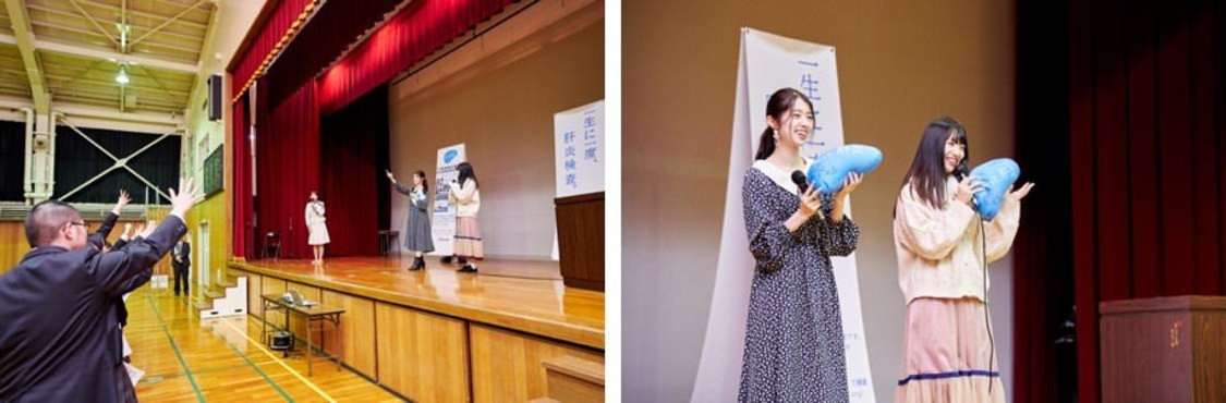 AKB48 岩立沙穂・久保怜音｜北海道小樽商業高校“肝炎”特別授業