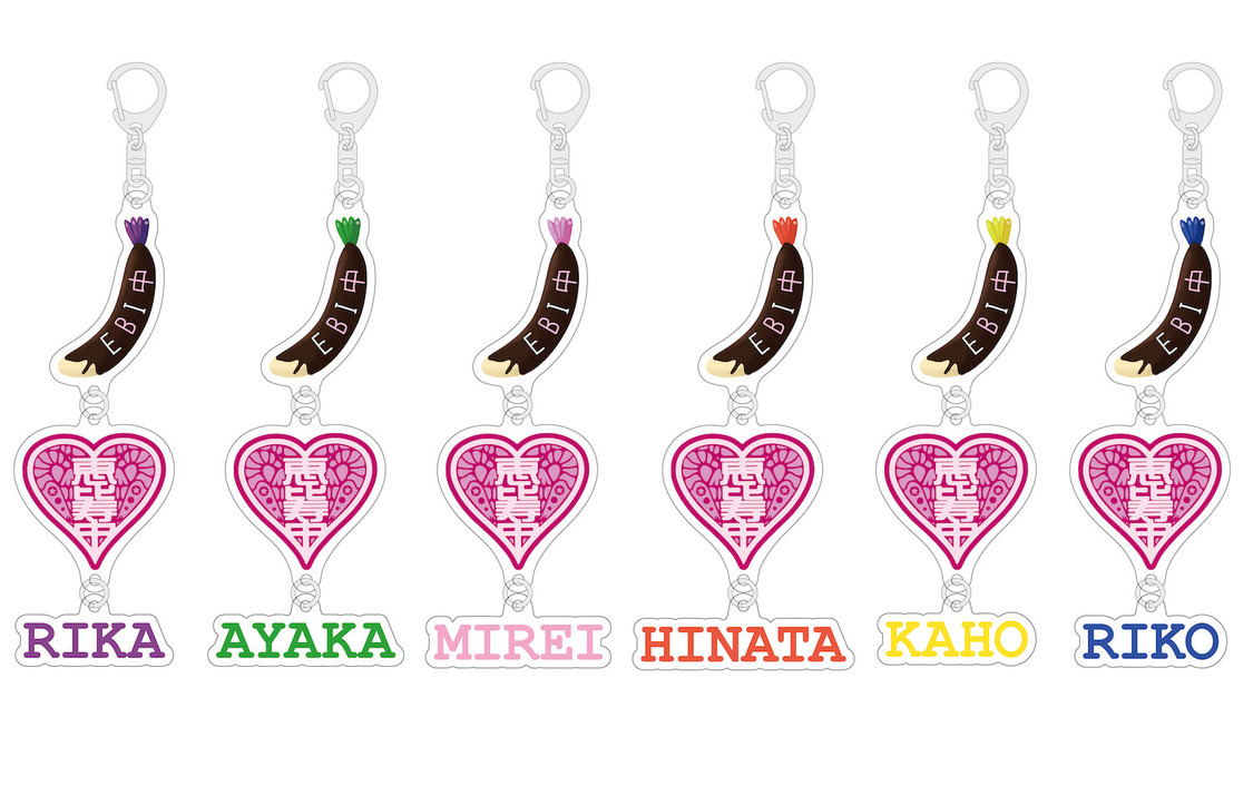 限定アクリルキーホルダー6種