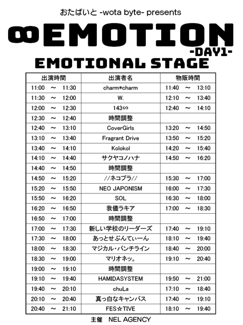 ＜おたばいと-wota byte-presents【∞EMOTION】＞