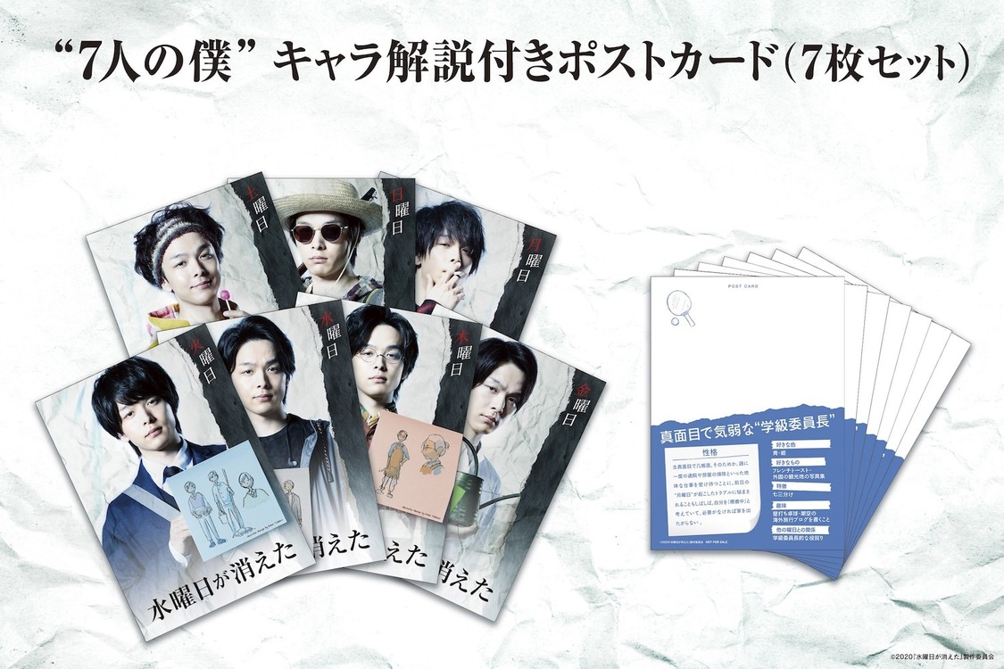 “7人の僕”のキャラ解説付きポストカードセット