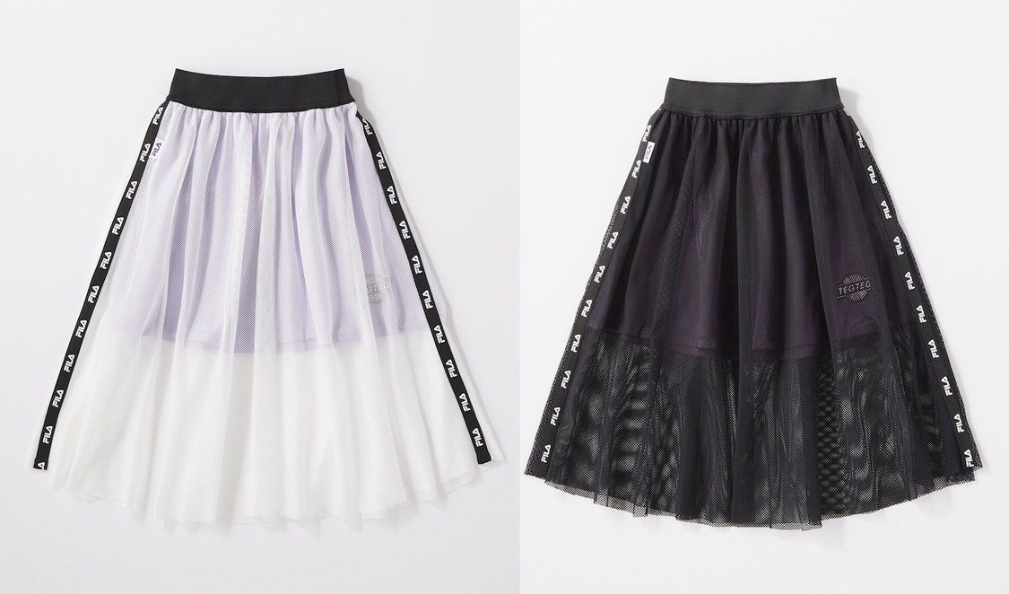 2枚重ねスカート（FILA×TEG TEG cheered by Girls2 限定キッズウェア第2弾）