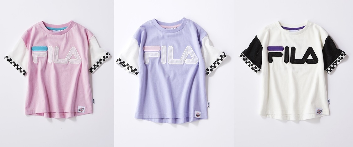 袖切替えTシャツ（FILA×TEG TEG cheered by Girls2 限定キッズウェア第2弾）