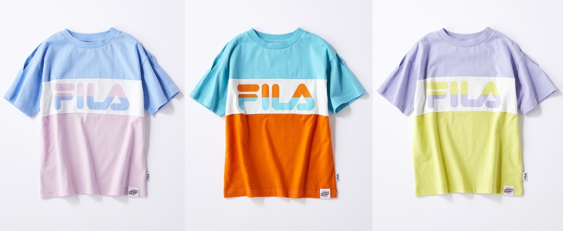 三段切り替えTシャツ（FILA×TEG TEG cheered by Girls2 限定キッズウェア第2弾）