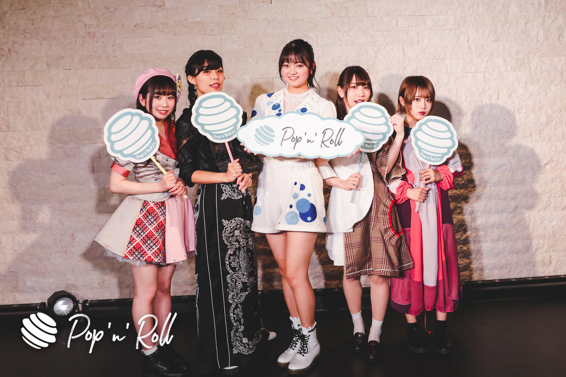 左から、栗原舞優（リルネード）、早美嘉純（エレファンク庭）、吉川茉優（アップアップガールズ（２））、MyN（まゆな／SW!CH）、伏木結晶乃（IDOLATER）