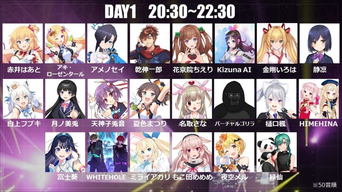 ＜VTuber Fes Japan DAY1＞