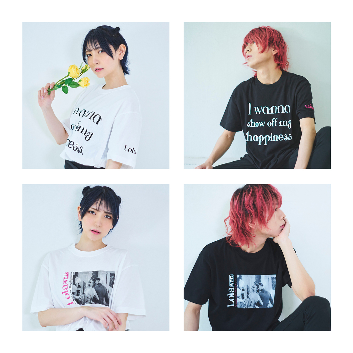 「“I wanna show off my happiness”Tシャツ」／「3rd collection Kiss T-shirts」