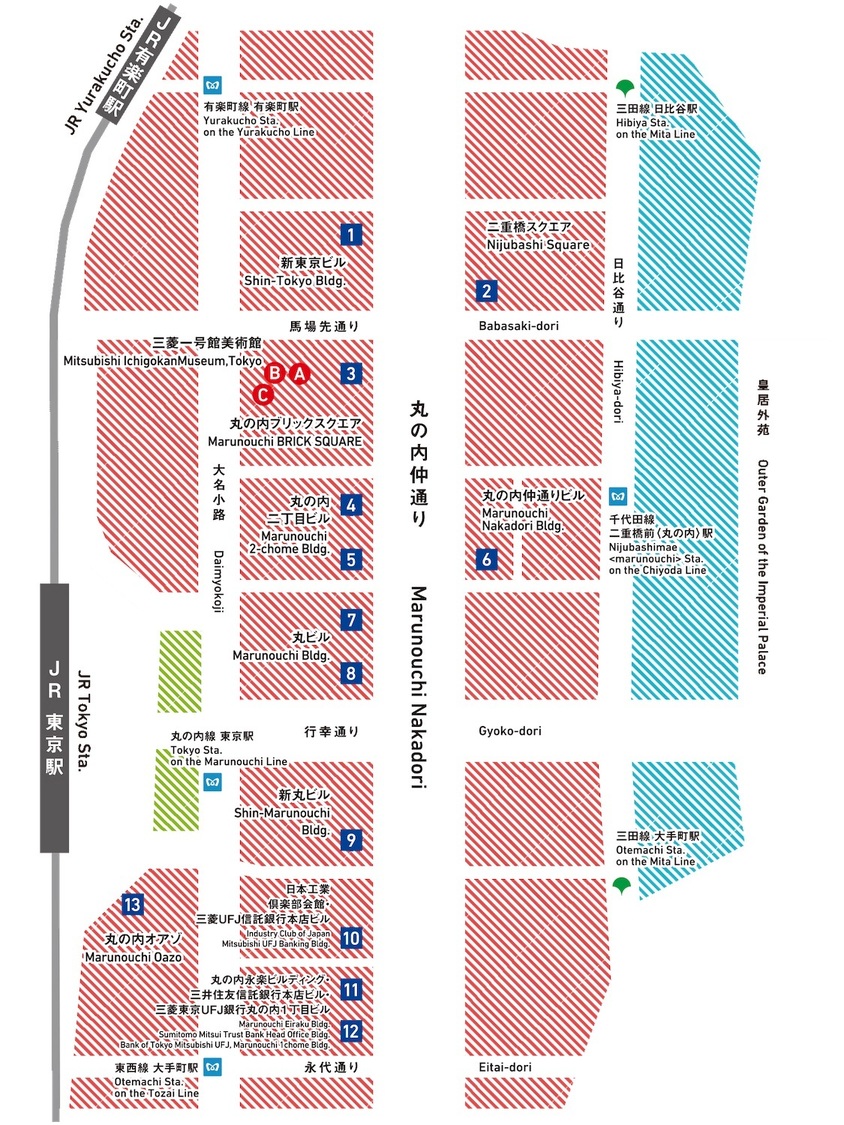 ＜丸の内ストリートギャラリー＞マップ