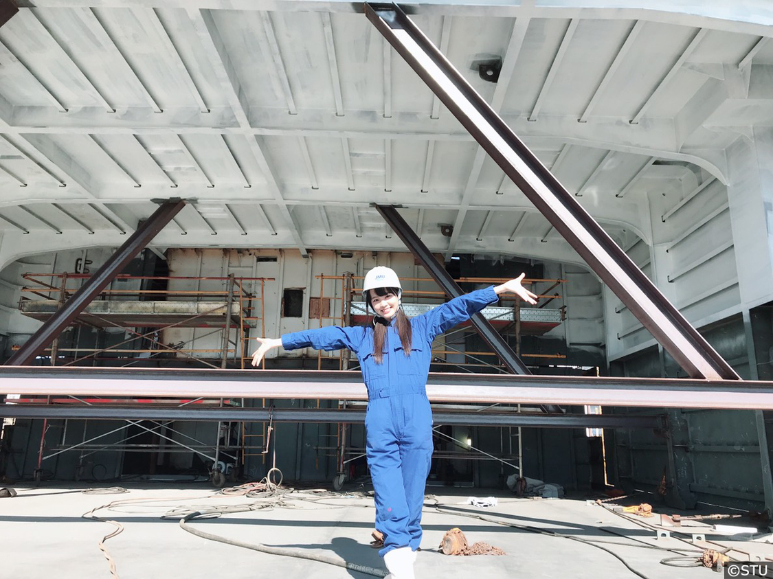 福田朱里、見学時の様子