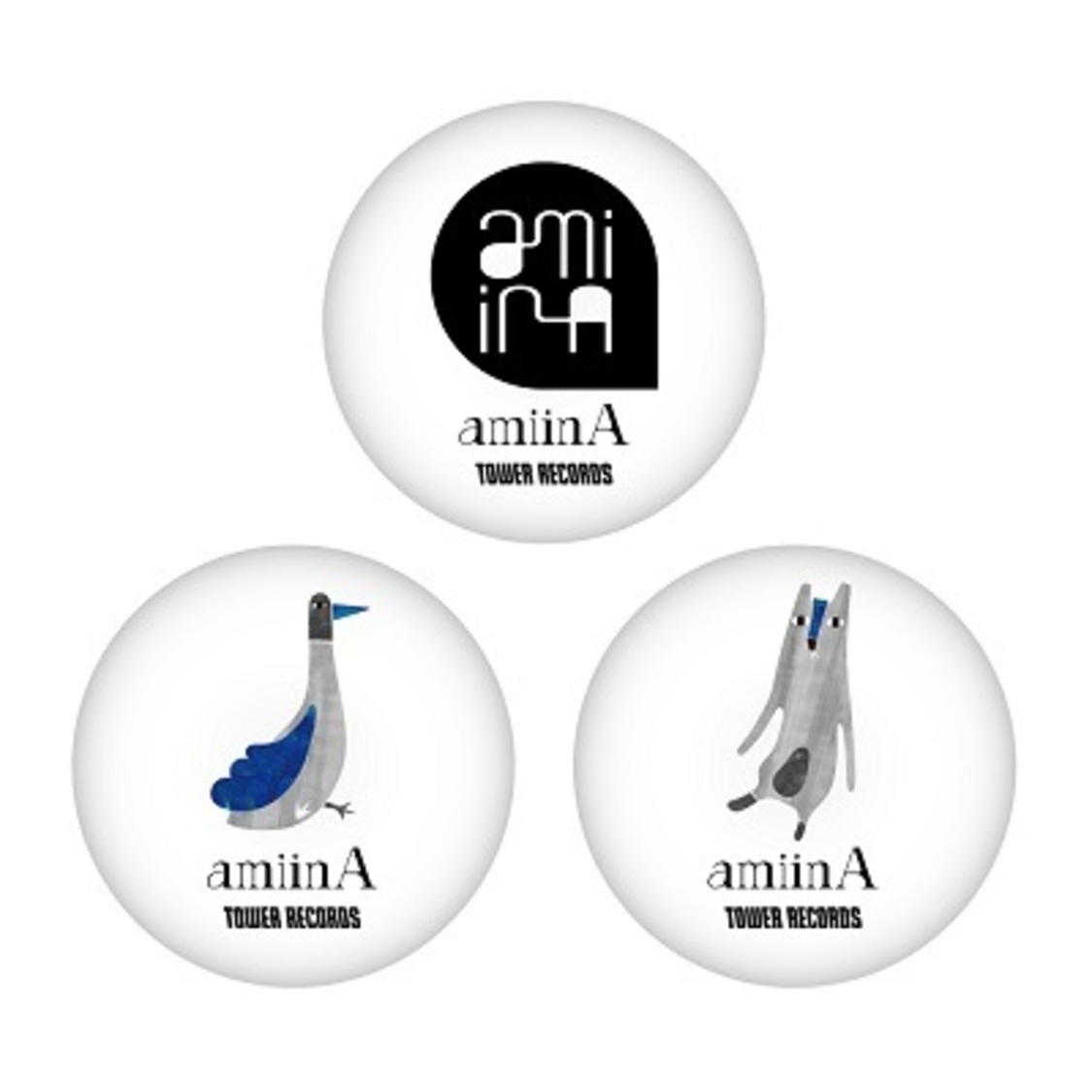 amiinA × TOWER RECORDS缶バッジ3個セット