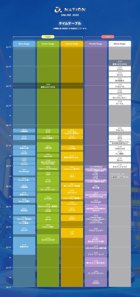 タイムテーブル