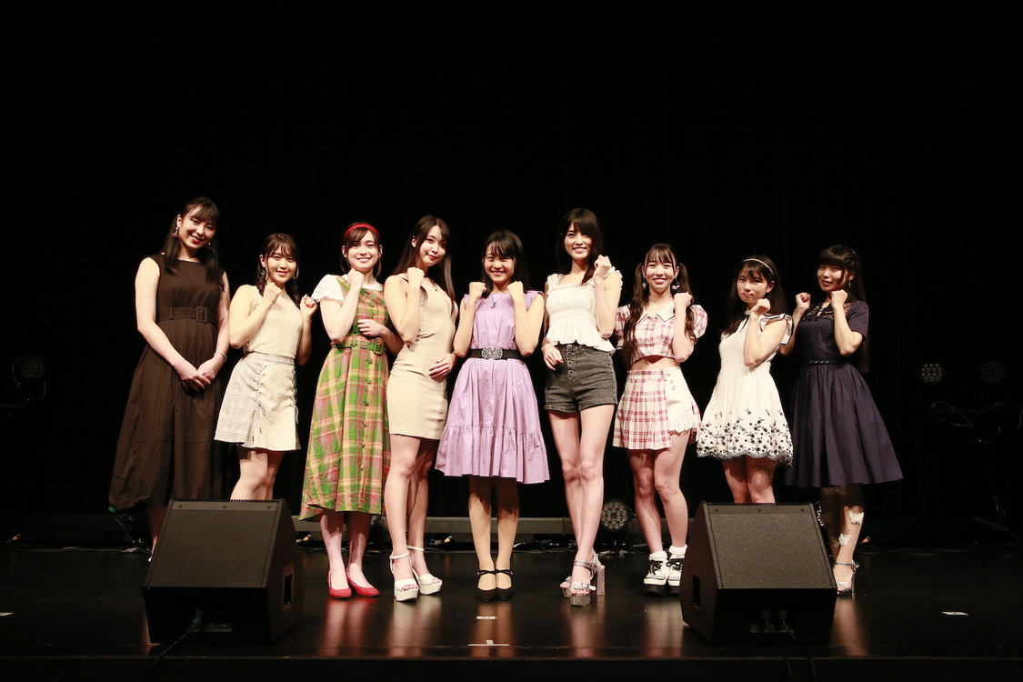 左から、竹花有紗、白藤有華、ヲヲタリンリン、瀬戸ローズ、戸奈あゆみ、香月わかな、柳川みあ、細元優希乃、山腰美月