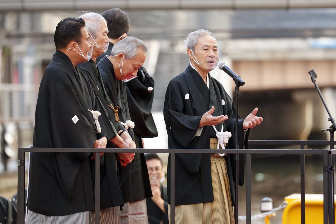 ＜日本の劇場文化 復活祈願祭 船上式典＞｜とんぼりリバーウォークイベントエリア（2020年11月3日）