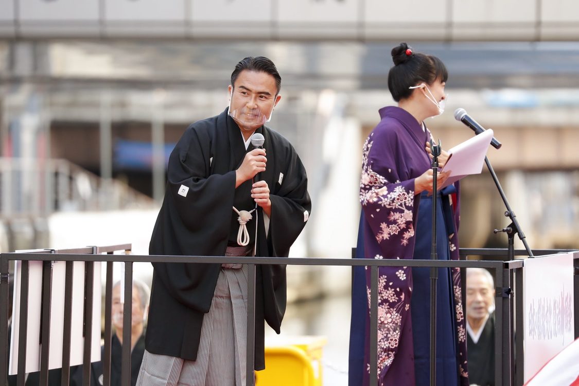 ＜日本の劇場文化 復活祈願祭 船上式典＞｜とんぼりリバーウォークイベントエリア（2020年11月3日）