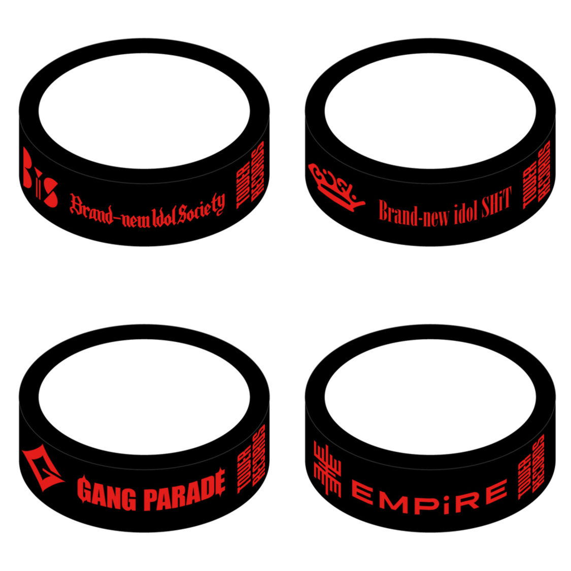 WACK × TOWER RECORDSラバーバンド（BiS/BiSH/GANG PARADE/EMPiRE）