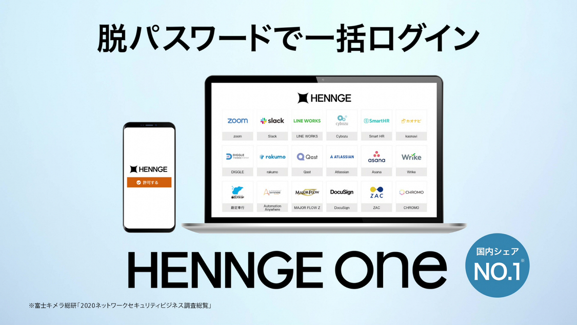 「HENNGE One」新TVCM「困っちゃうナ」篇より