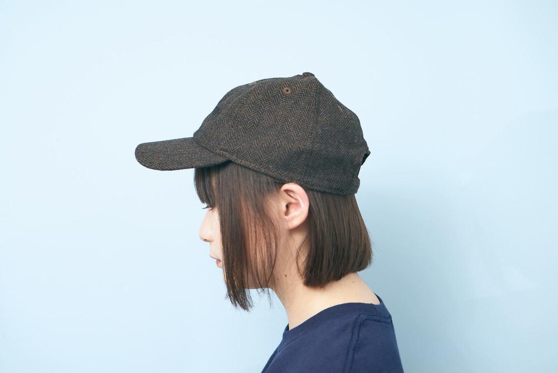 KENICKCURRY LOGO  HERRINGBONE CAP（BROWN）