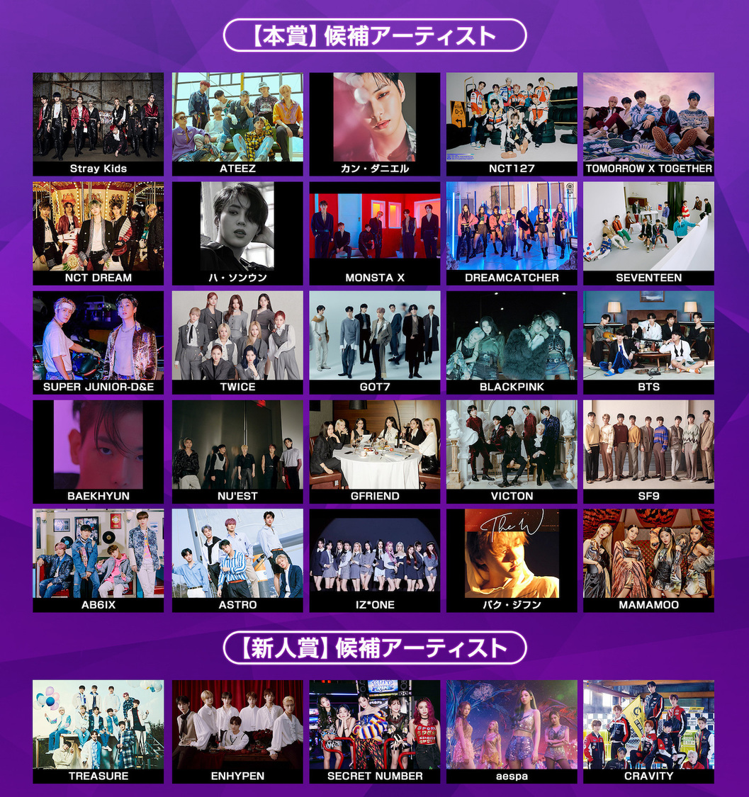 本賞、新人賞候補アーティスト