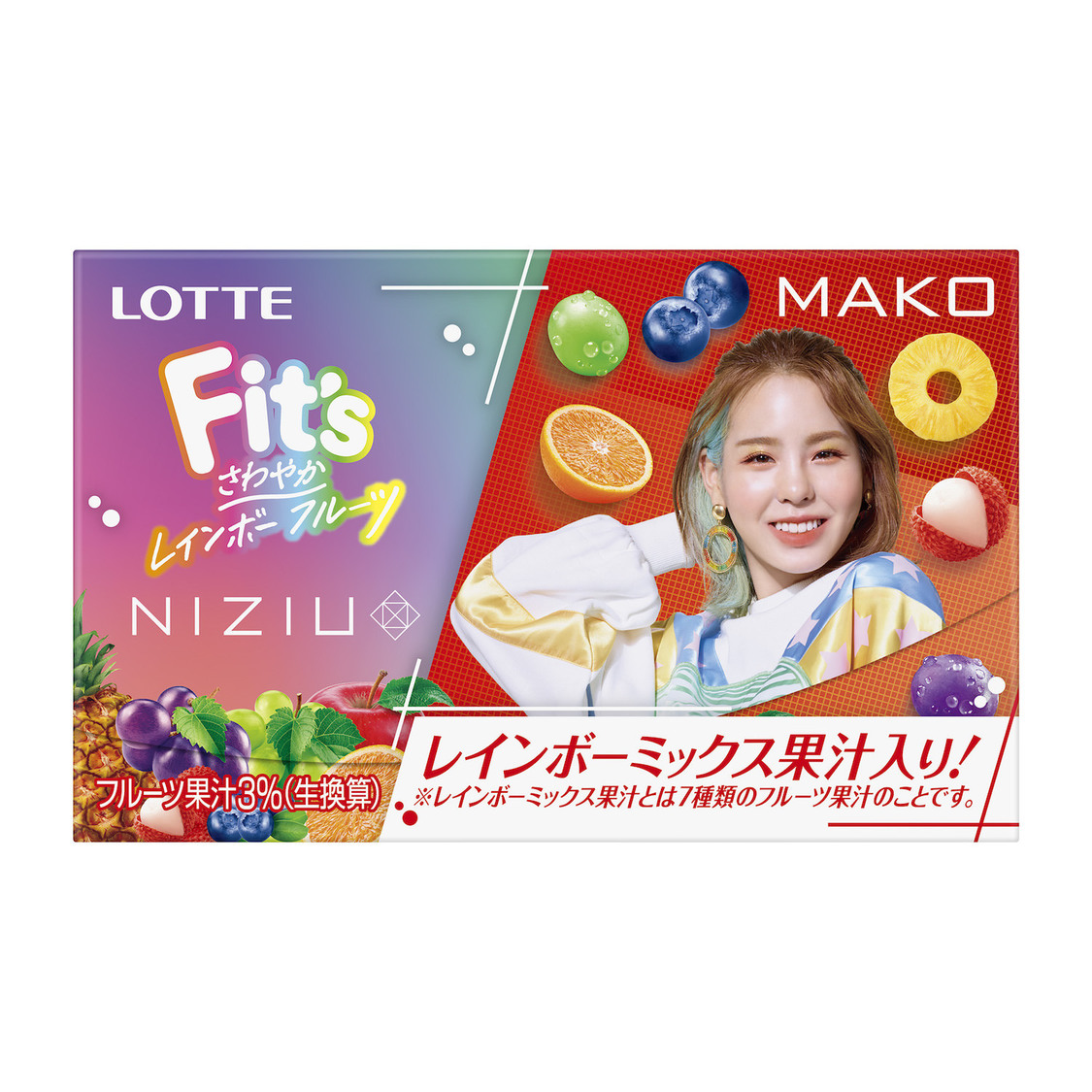 Fit's NiziUコラボガムパッケージデザイン（例）