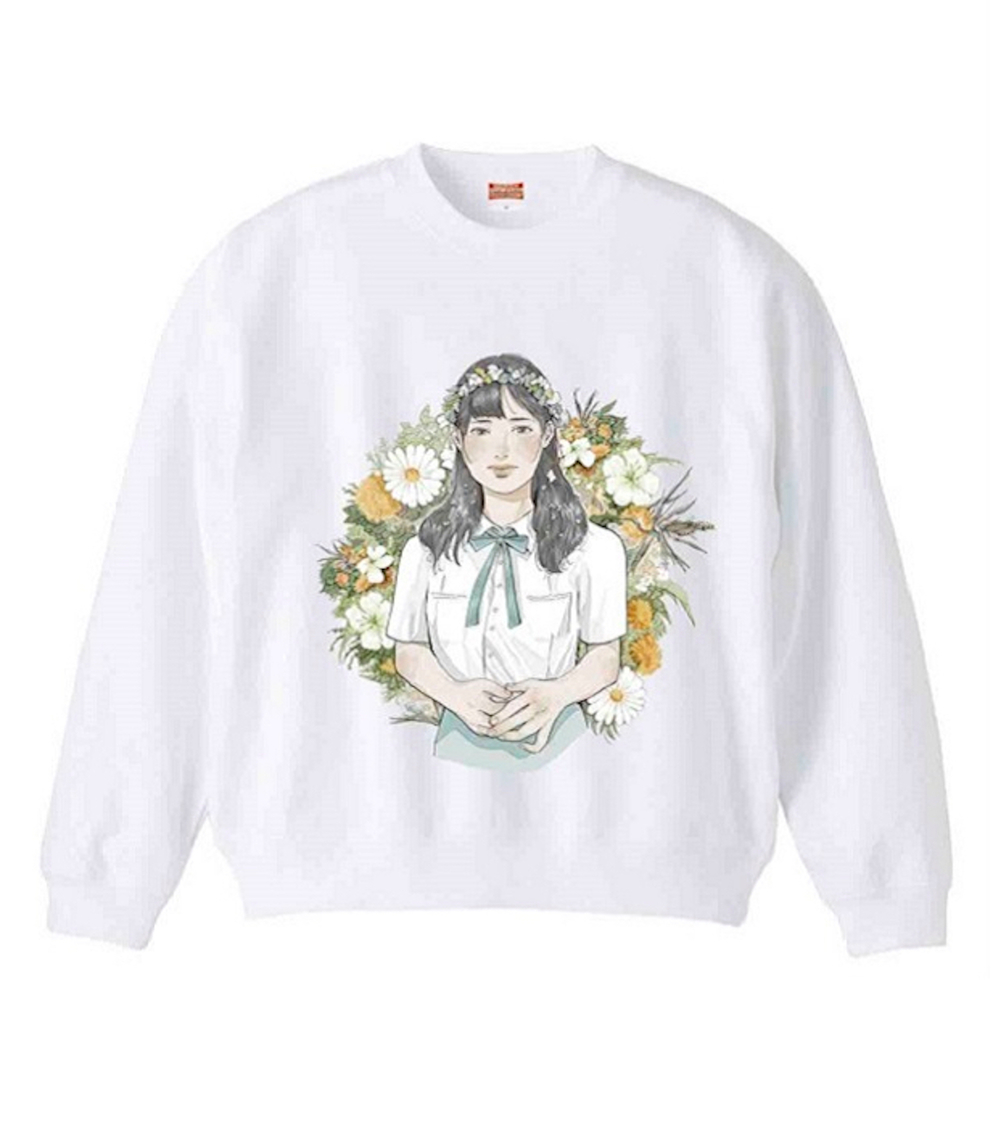 「阿部菜々実×ヴィレッジヴァンガードコラボグッズ」トレーナー ホワイト