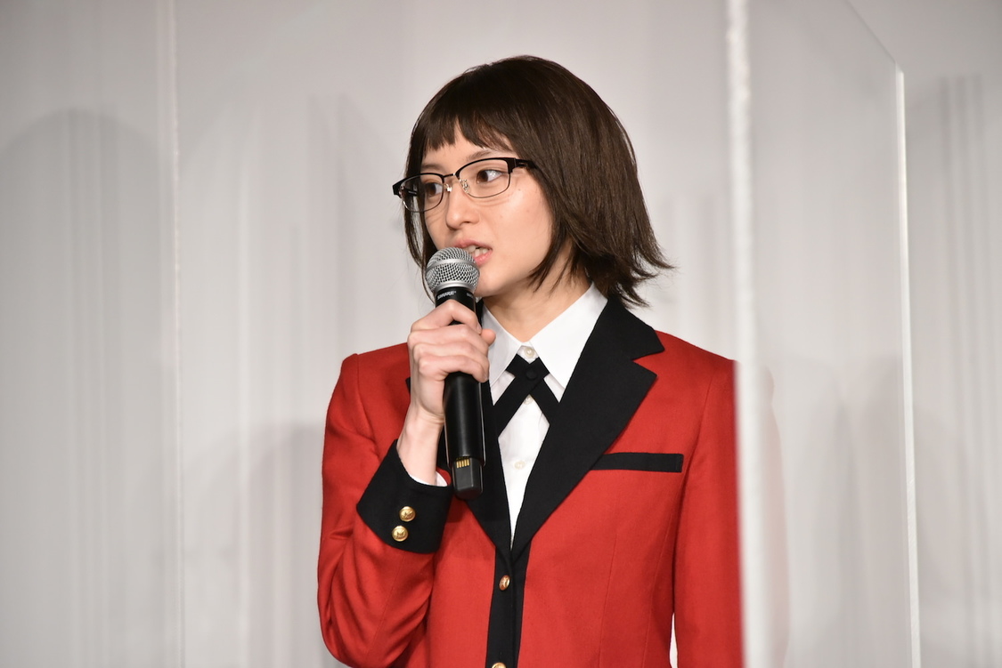 萩原みのり＜ドラマ『賭ケグルイ双』完成報告イベント＞（2021年3月22日）