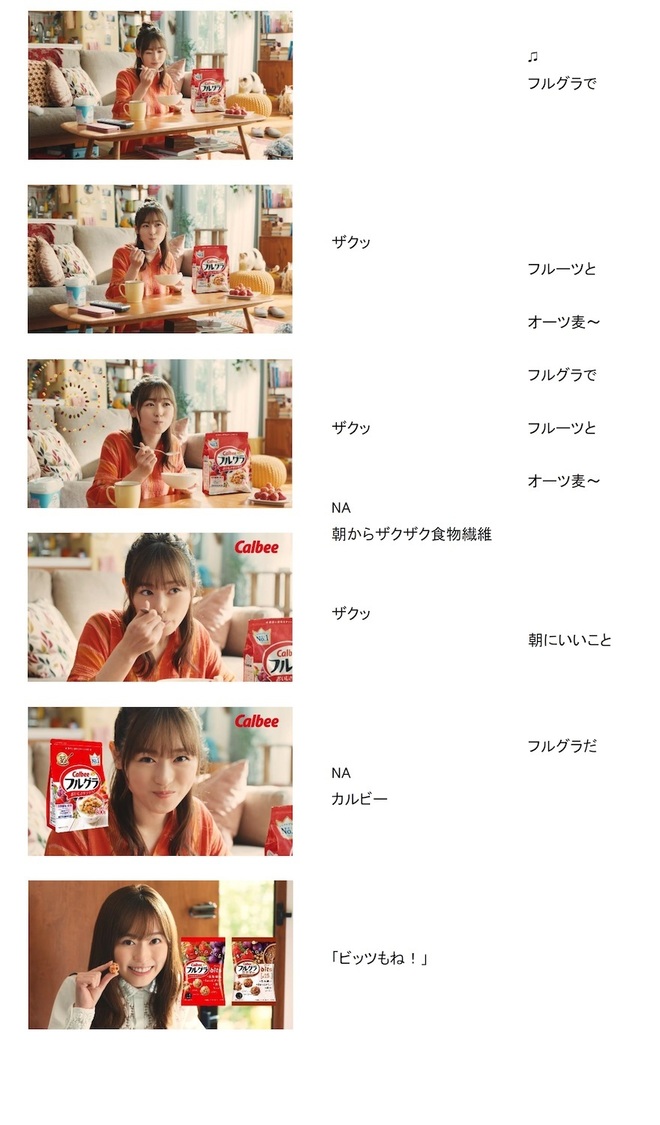 カルビー『フルグラ®』CM『フルグラ花火』篇（15秒）ストーリーボード