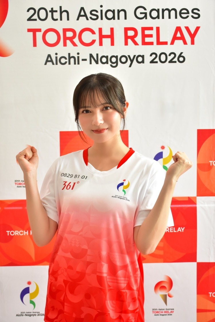 桃月なしこ、「愛知・名古屋2026 アジア競技大会」地元・豊橋で聖火ランナー第1走者を完走!