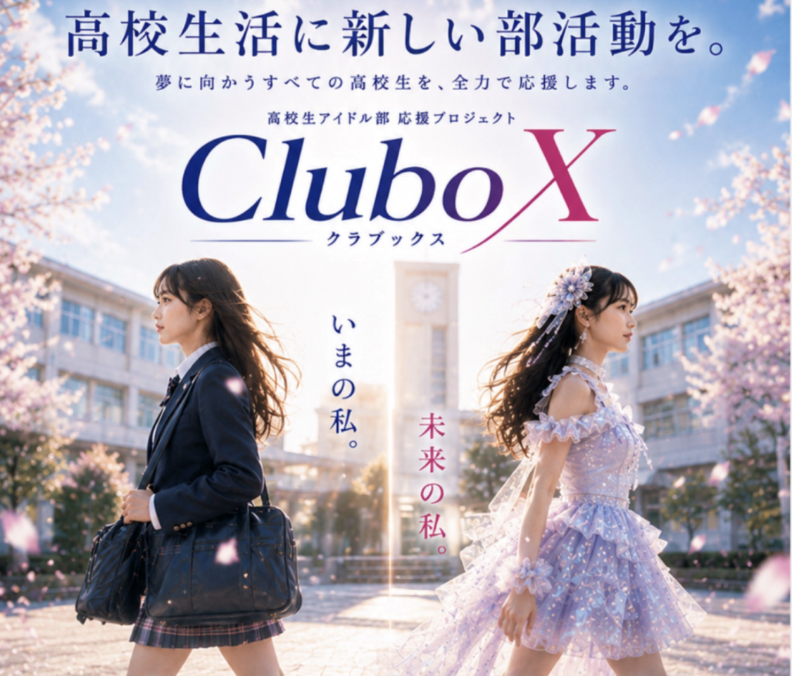 高校生アイドル部応援プロジェクトCluboXを始動!10月1日より募集開始